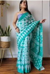 VK 4236 Soft Linen Digital printed Sarees Wholesale Market In Surat